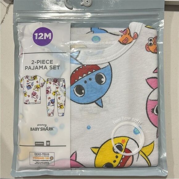 Nickelodeon Pinkfong | Baby Shark 2 piece Cotton Pajama Set Infant Pjs - Picture 4 of 4